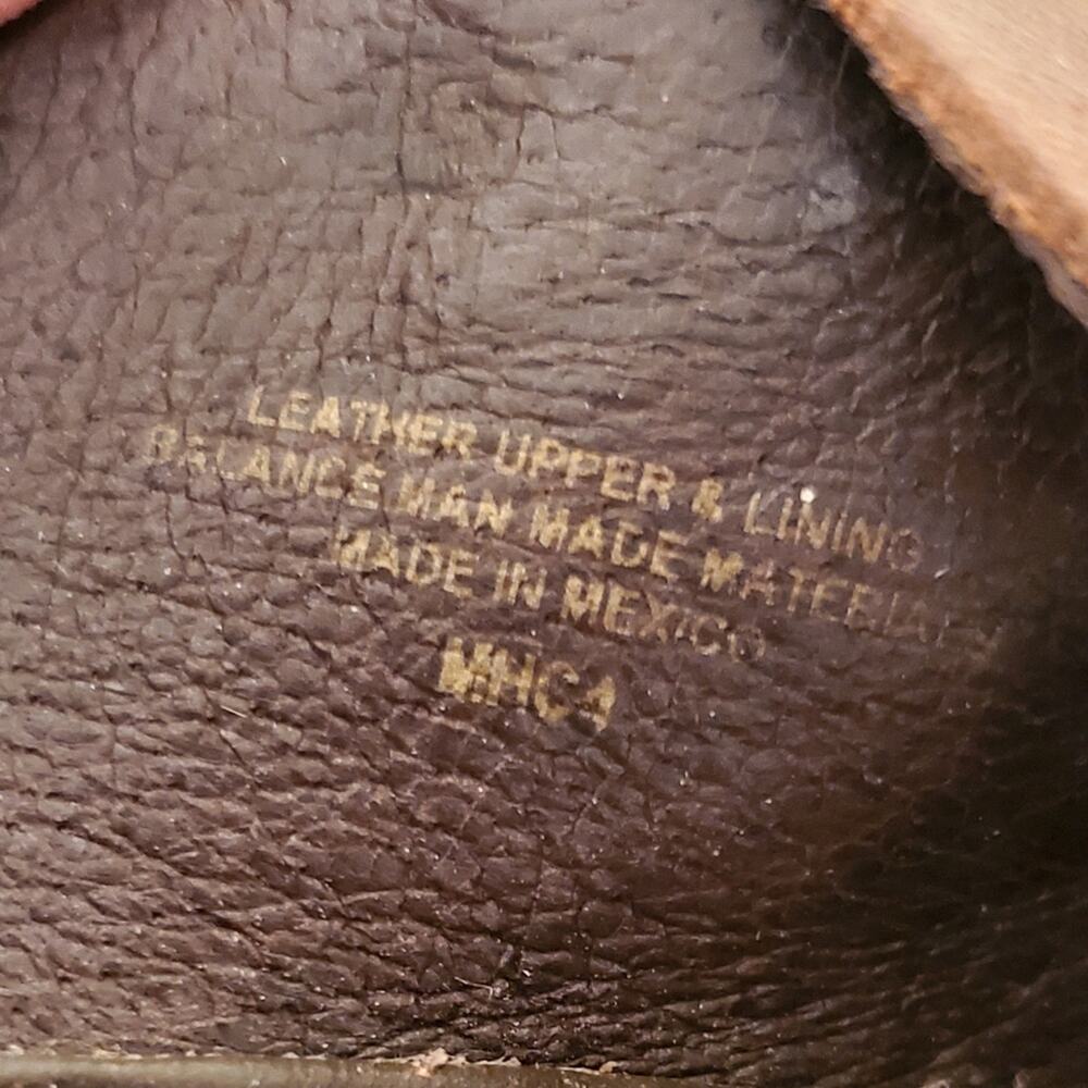 Sz 8/39 BORN Brown Leather Covered Platform Wedge Boho Cross Strap Sandals - Picture 8 of 9